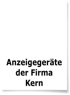 Anzeigegerte der Firma Kern